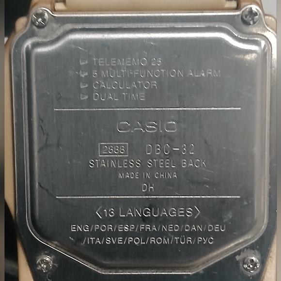 Casio Multi Lingual Databank Unisex Calculator Watch - Picture 7 of 9